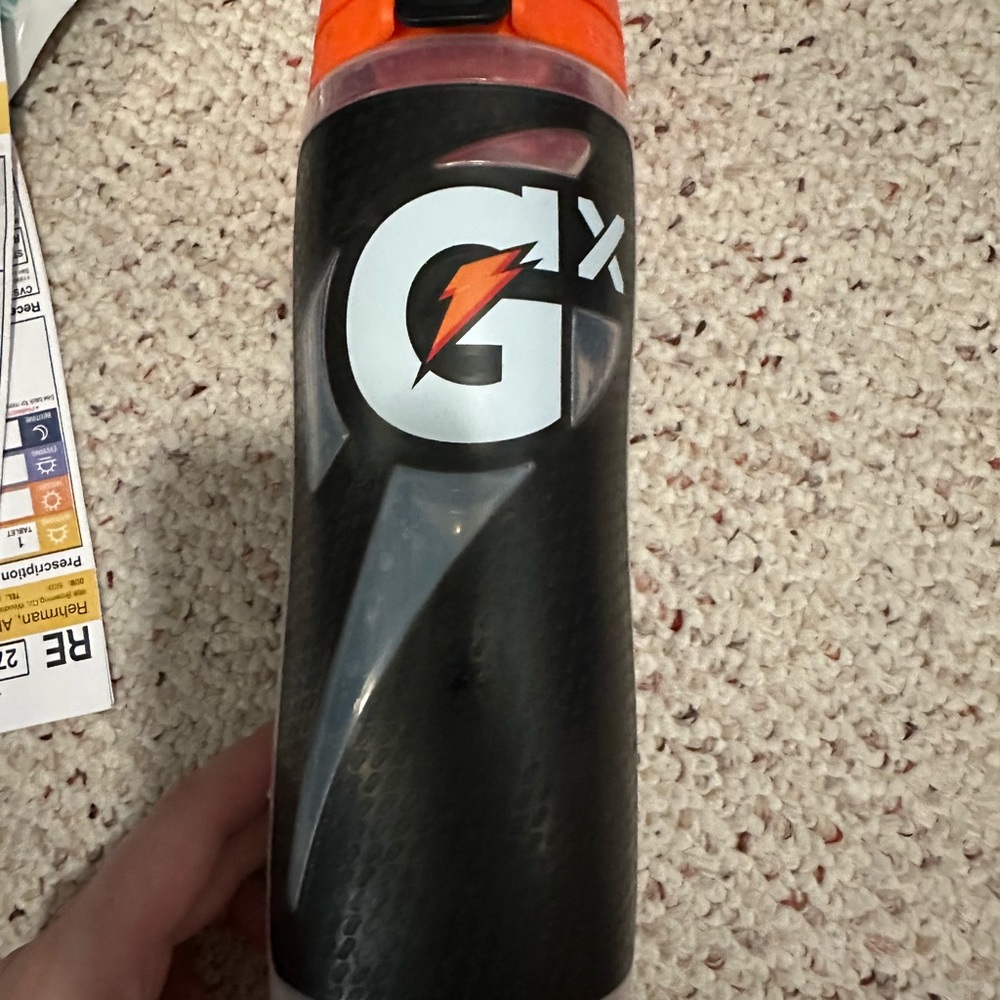 Gatorade GX Black and Orange Water Bottle